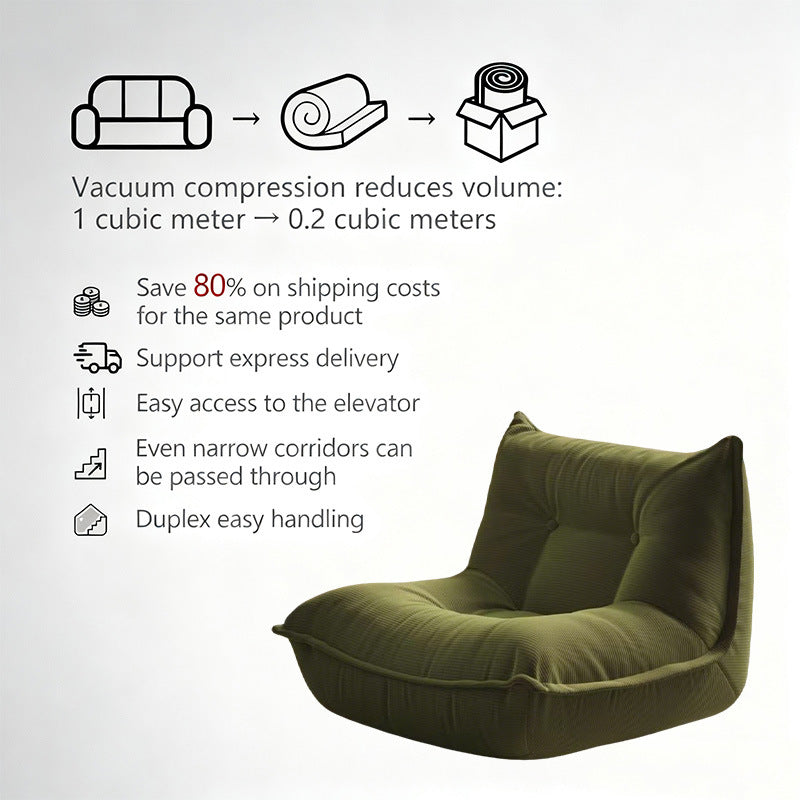 Lazy compression sofa, can lie down and sleep, dumpling sofa, single bedroom small sofa, wwo chair, human dog house backrest