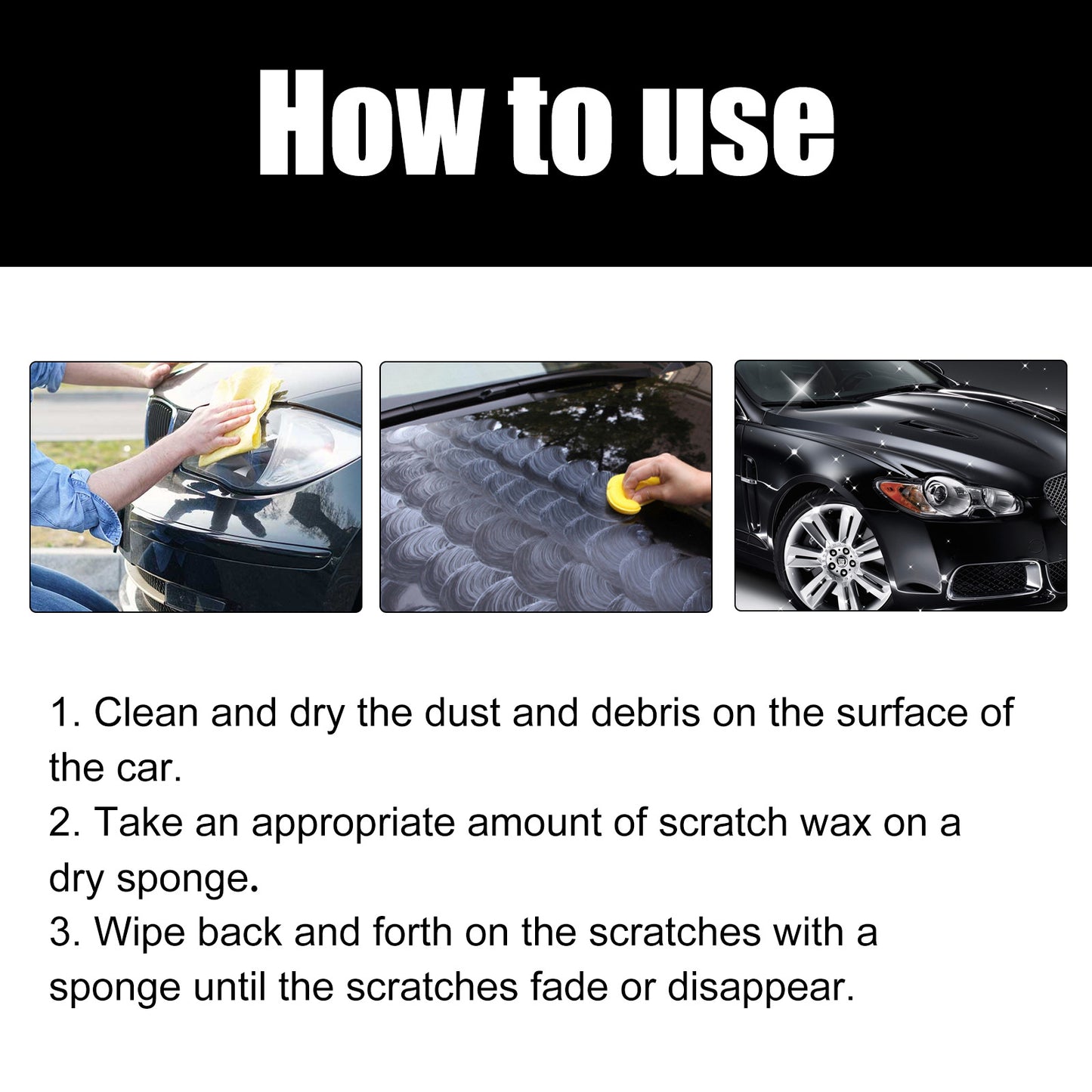 Rayhong Car Scratch Wax, Car Paint Protection Polishing Scratch Removal Maintenance Paint Repair Cleaning Decontamination Abrasive
