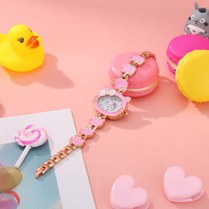 Trendy hello kitty cartoon watch for women, students, and girls - cute bracelet watch - in stock & wholesale