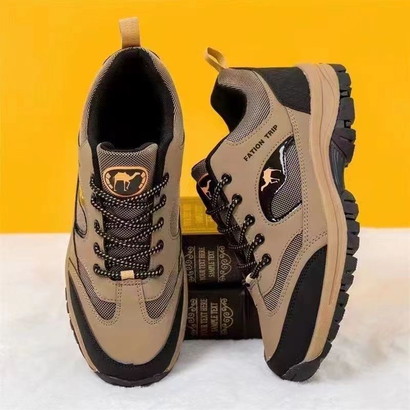 Men's outdoor hiking shoes - trendy dad sneakers, soft sole, anti-slip, wear-resistant trekking shoes - cross-border wholesale
