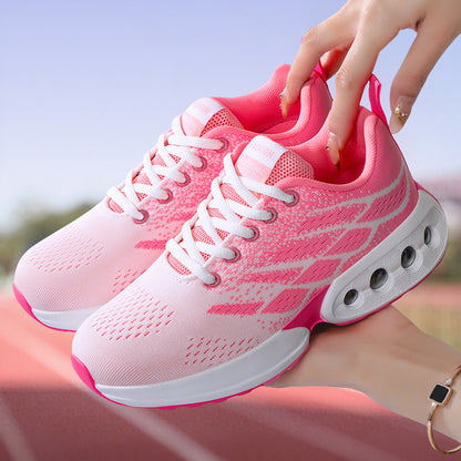 Women's spring sneakers: cushioned, soft-soled running shoes - wholesale, plus size, fashionable, versatile, breathable mesh shoes for cross-border e-commerce