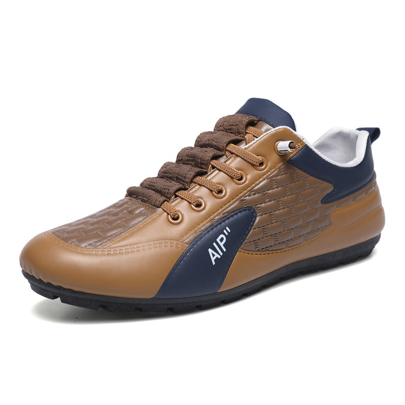 Men's flat casual shoes 2025 new soft sole sneakers lightweight breathable slip-on trendy shoes cross-border