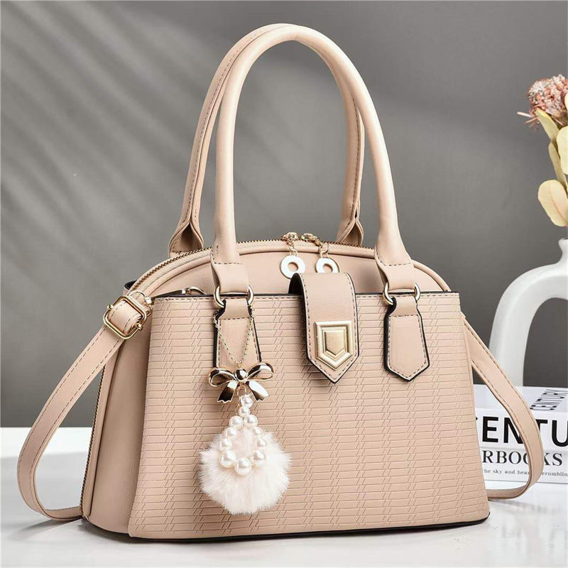 Fashion embossed women's bag 2026 casual large capacity satchel bag k-style high-end new shoulder crossbody bag wholesale