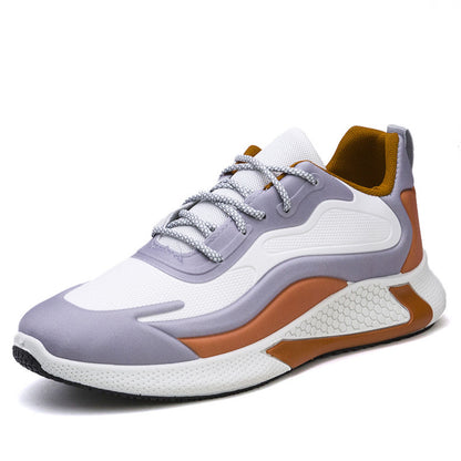 Customized men's export shoes 2024 new korean style casual shoes breathable trendy men's running shoes low-top color block athletic shoes