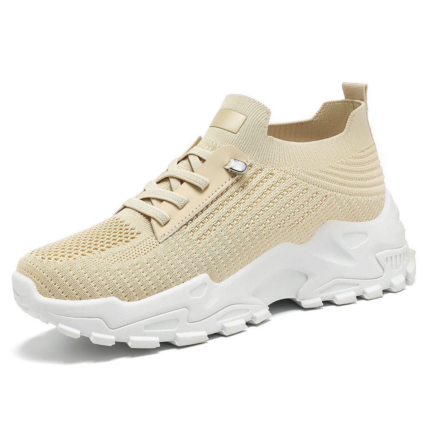 Women's spring new arrivals: cross-border shoes, breathable sneakers, flyknit running shoes, soft sole comfort, thick sole shoes - wholesale