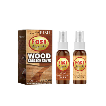 JUE-FISH Wood Floor Scratch Care Agent, Scratch Complementary Color Spray Furniture Floor Renovation Repair Care
