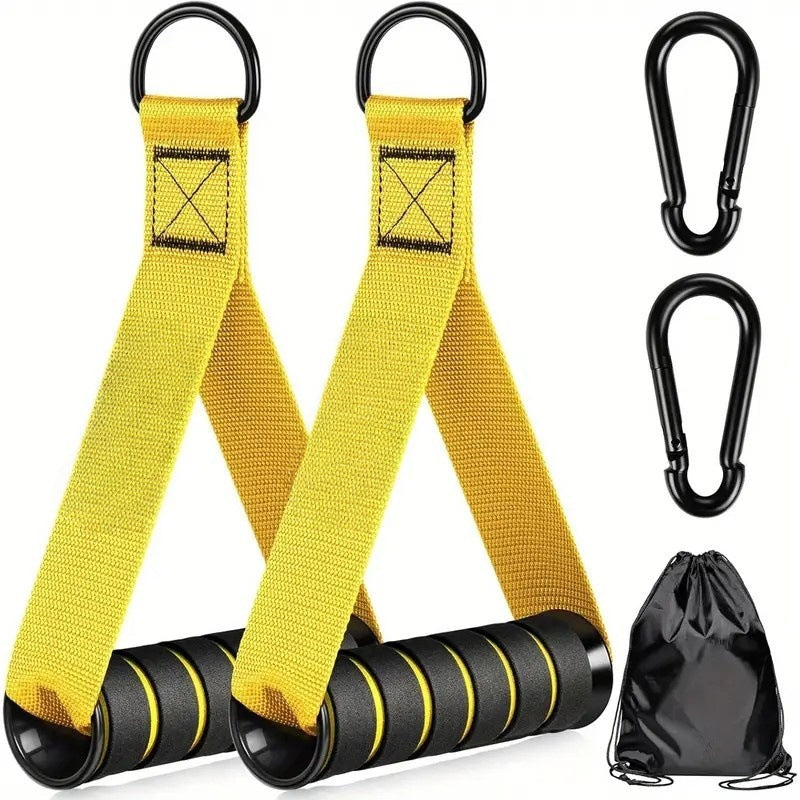 Resistance band handle - dual color grip, pull rope handle, back resistance band accessory, fitness equipment accessory