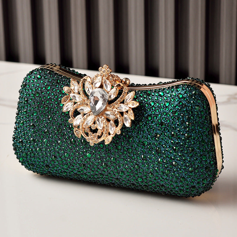 2026 new luxury rhinestone evening clutch - european & american style party dress handbag - elegant cheongsam women's banquet bag