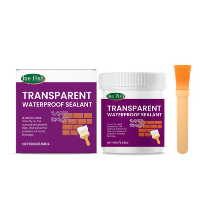JUE FISH transparent waterproof sealant, anti-leakage and plugging of bathroom and kitchen roof, and anti-smashing brick leak repair agent