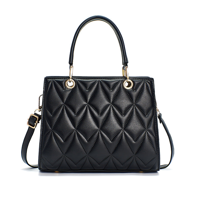 Women's bag 2026 new korean style diamond pattern ladies tote bag large capacity casual women's bag fashionable casual mom bag