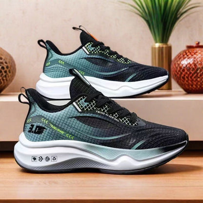 Men's new korean style breathable casual sneakers - trendy youth fashion soft sole lightweight flyknit running shoes