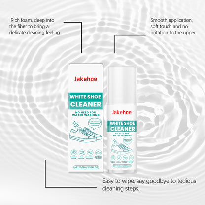 JAKEHOE white shoe cleaner, deep cleaning dust stains, yellow edges, leave-in white shoe cleaner