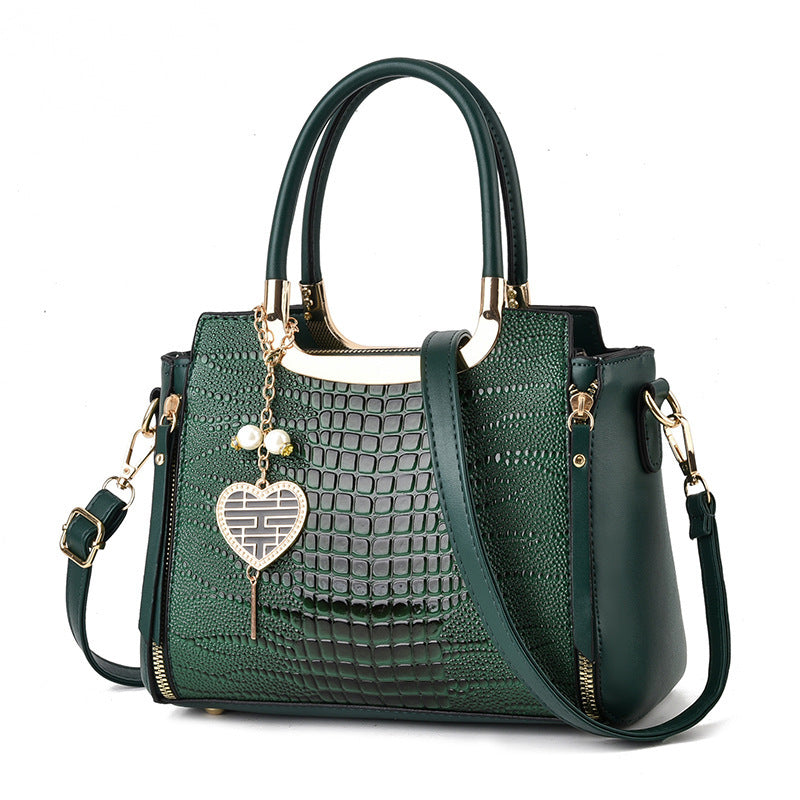 Handbag 2025 winter new trendy fashion crocodile pattern simple elegant stylish shoulder bag crossbody bag tote bag
