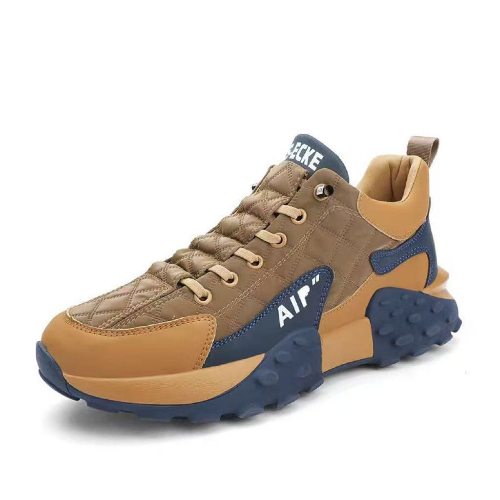 Cross-border men's shoes 2026 new Korean style low-top running shoes trendy non-slip thick-soled dad shoes breathable sports shoes