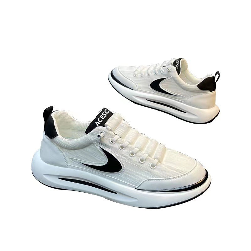 Ice silk mesh men's shoes 2025 new korean style trendy "forrest gump" shoes popular thick-soled dad shoes breathable athletic shoes