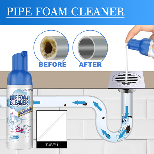 Jue-Fish pipe foam cleaner, household pipe pool sewer deodorant and odor remover cleaner