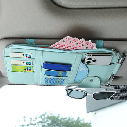Car visor storage Multifunctional car glasses holder Storage bag Card bag Car card clip ID clip