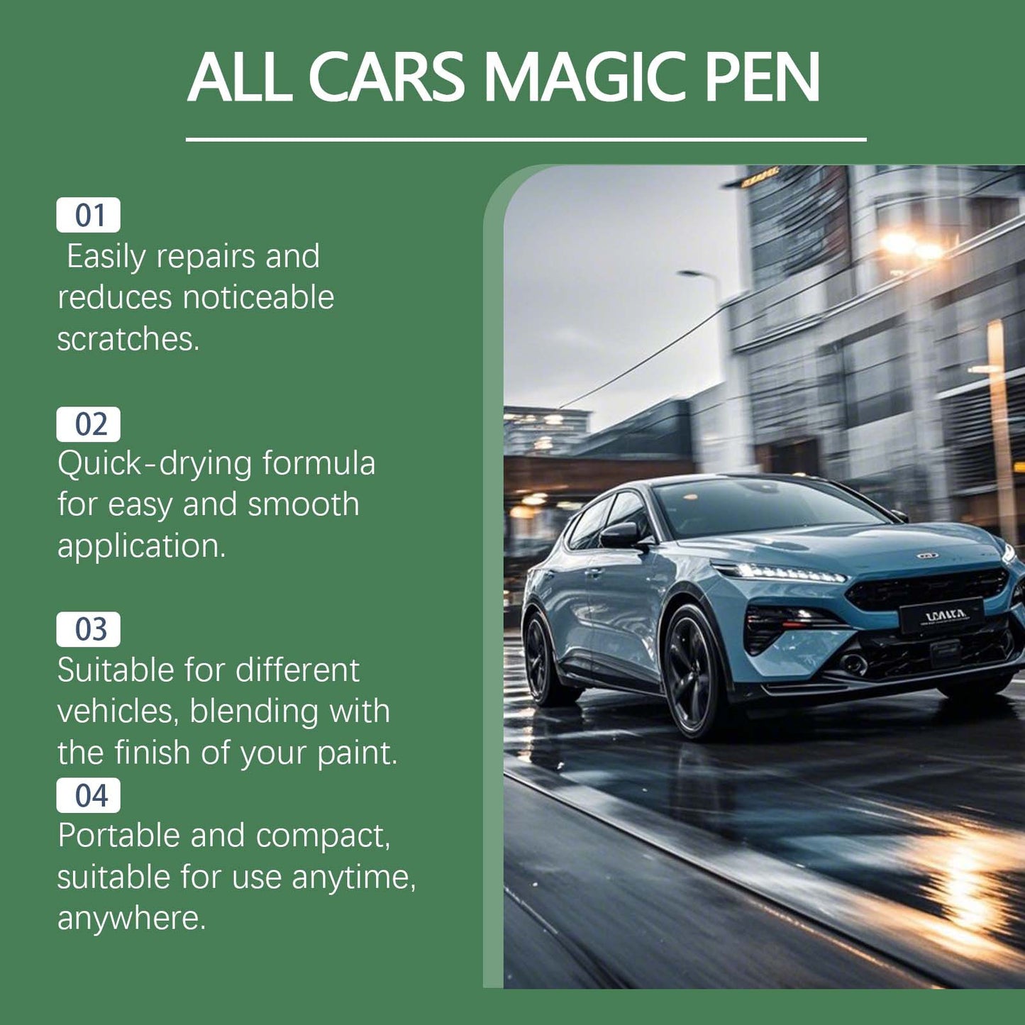 RAYHONG Car Scratch Care Pen, Car Paint Scratch Scratch Polishing Repair Refurbishment Daily Portable Care Pen