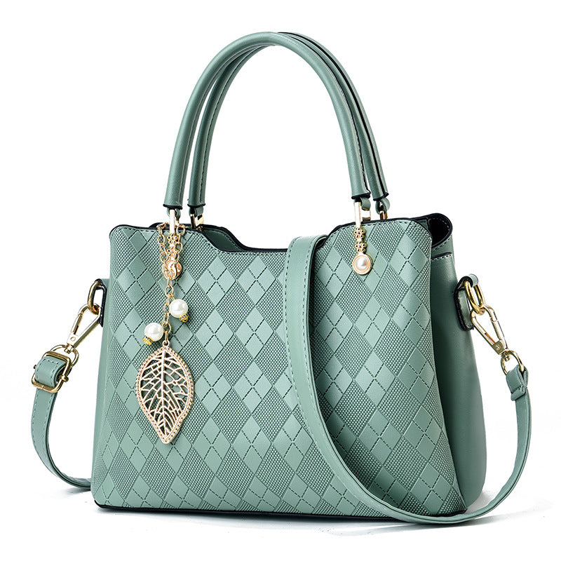 Women's bag 2024 winter new korean style sweet fashion crossbody shoulder bag large capacity diamond quilted embossed tote