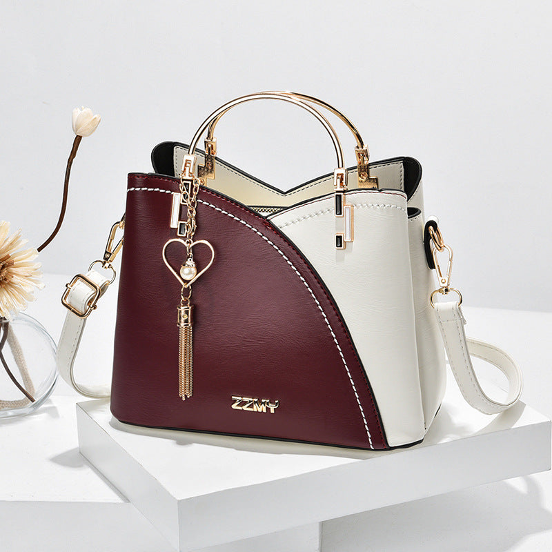 Women's handbags: 2024 new trendy tote bag, korean style color block, large capacity fashion shoulder & crossbody bag - dropshipping available