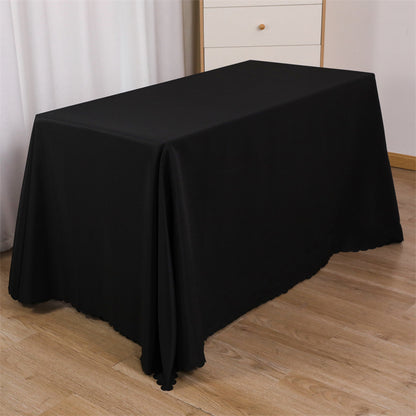 Tablecloth wedding event stall meeting engagement tablecloth red long table wholesale rectangular white polyester tablecloth