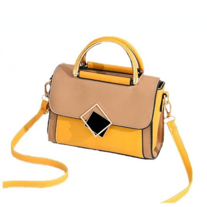Hot-selling 2026 trendy fashion novelty fresh color block shoulder bag crossbody bag color block handbag pu leather women's bag - dropshipping available