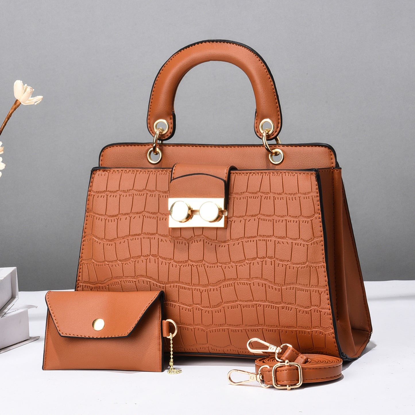 New women's handbags 2024: stylish shoulder bag, fashionable embossed mother-daughter bag, crossbody, shoulder bag, and tote bag - dropshipping available