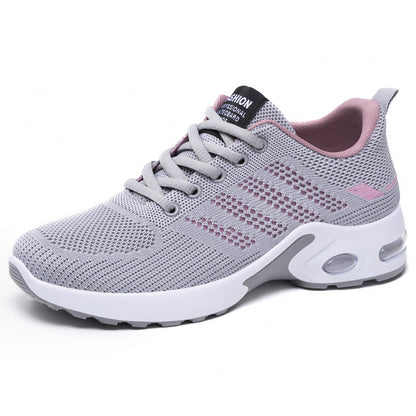 Women's athletic shoes, small-batch custom manufacturing, cross-border shoes, air-cushioned soft-soled running shoes, fly-knit breathable mesh shoes