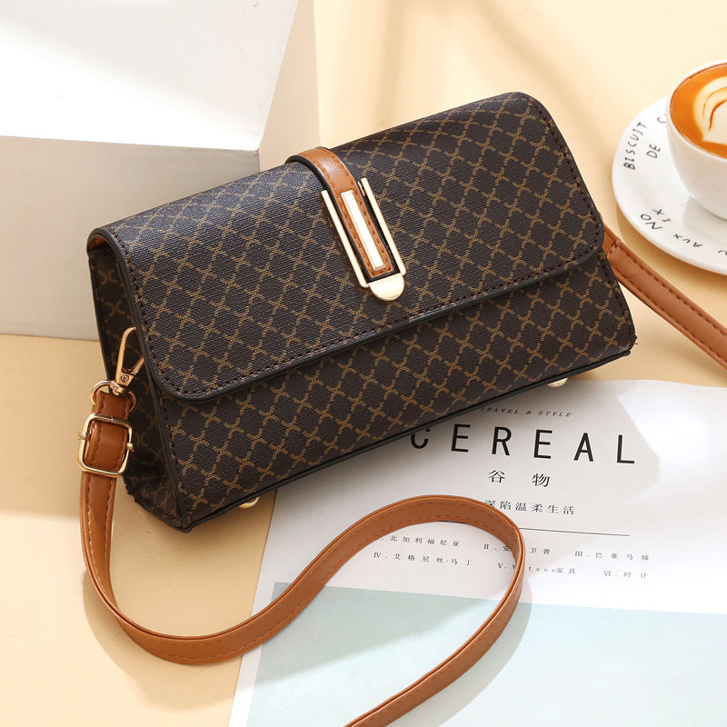Textured bag 2026 new niche style fashionprintingwork clothing women's bag shoulder crossbody square bag one piece dropshipping