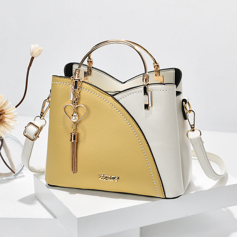 Women's handbags: 2024 new trendy tote bag, korean style color block, large capacity fashion shoulder & crossbody bag - dropshipping available