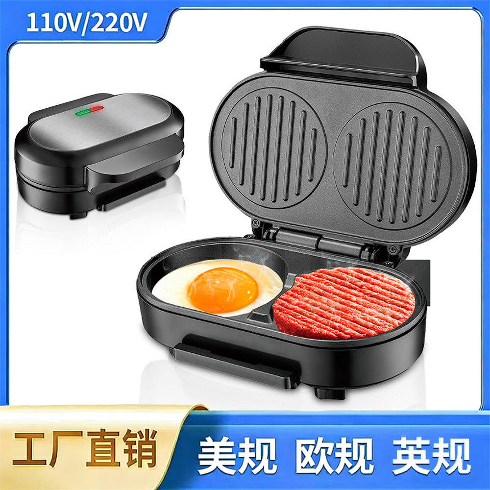Household european standard breakfast maker - cross-border egg burger maker, egg frying & steak maker, pancake maker, and crêpe maker