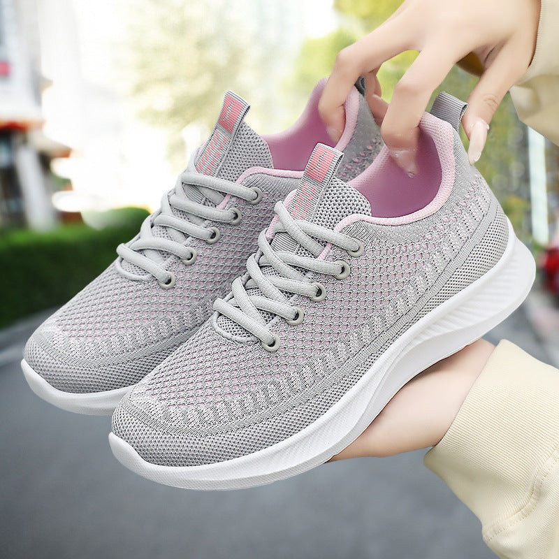 Women's versatile spring mesh breathable sneakers - comfortable casual lightweight running shoes - wholesale available