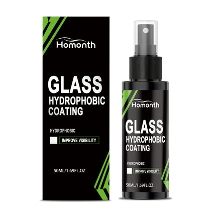 HOMONTH glass hydrophobic coating, automotive glass cleaning care hydrophobic water flooding anti-fouling clear vision