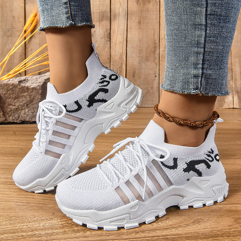 Women's shoes: versatile spring styles, plus sizes available. breathable mesh sneakers, retro chunky sole, korean style casual shoes for export