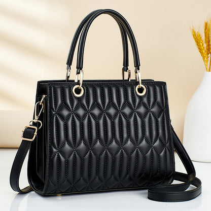 Women's bag 2026 new korean style diamond pattern ladies tote bag large capacity casual women's bag fashionable casual mom bag