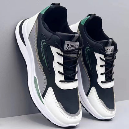 Soft-soled sneakers for men, 2025 spring/summer collection. breathable fly-knit casual shoes, trendy running shoes, korean-style low-top sneakers for men