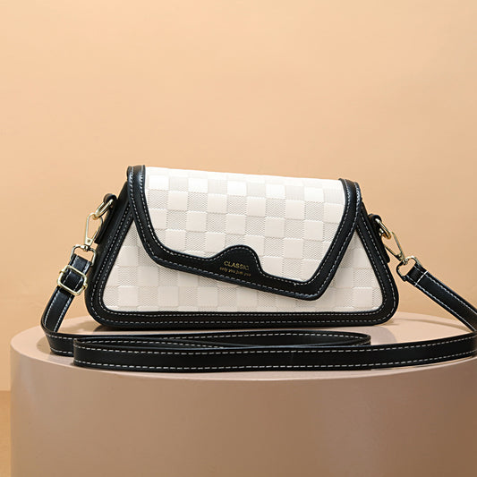 Women's bag 2024 summer new arrival: minimalist trendy fashion small square bag, shoulder bag, crossbody bag, color block cross-border handbag