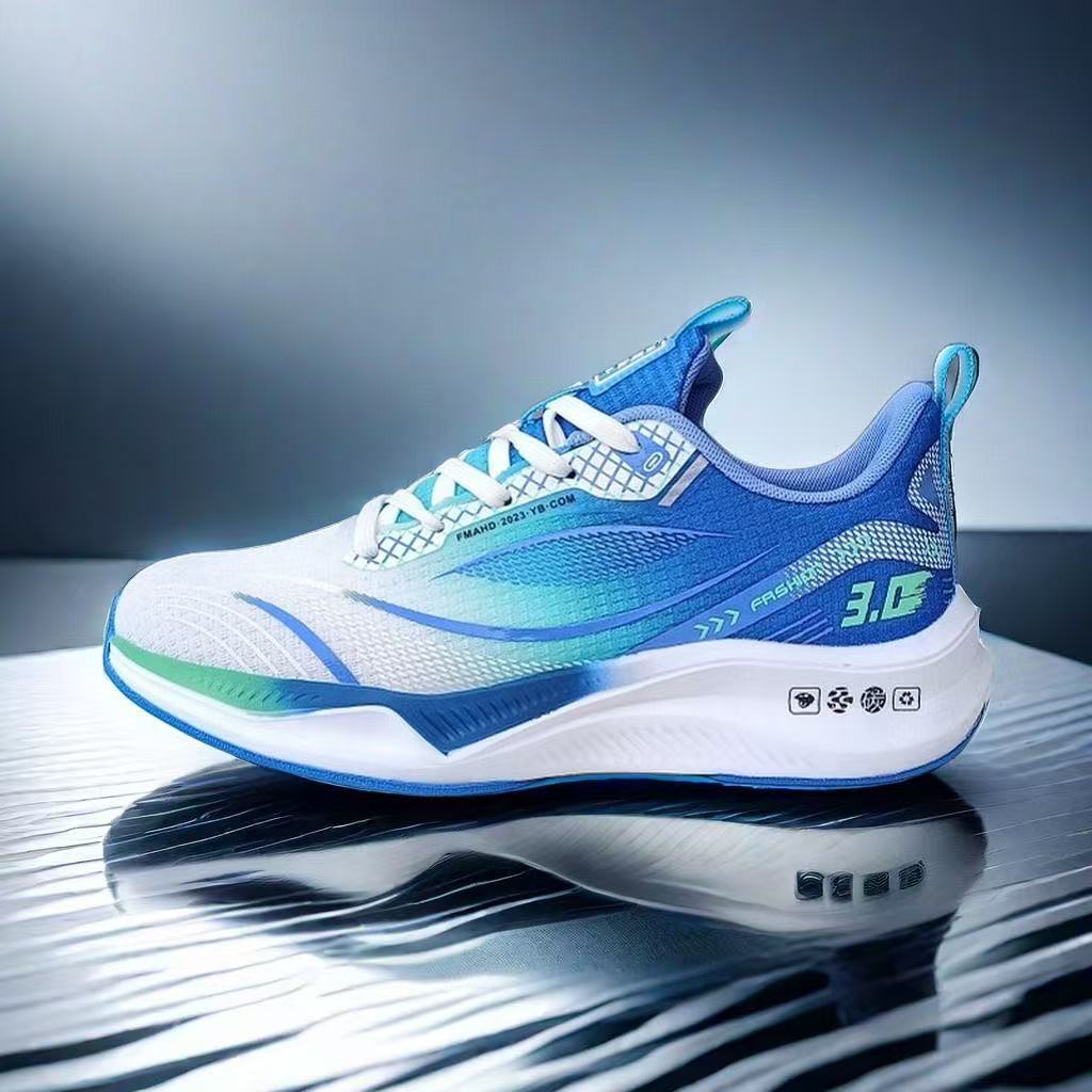 Men's new korean style breathable casual sneakers - trendy youth fashion soft sole lightweight flyknit running shoes