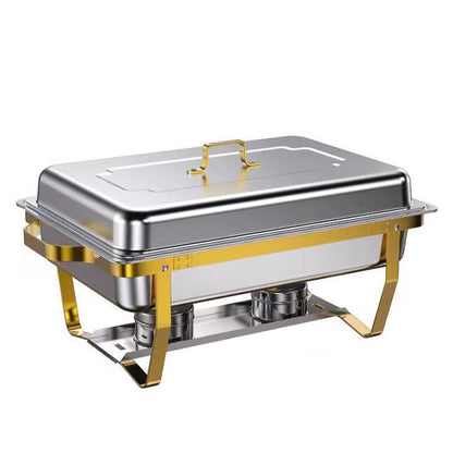 Cross-border stainless steel buffet stove commercial buffet hotel restaurant heating compartment container alcohol heat preservation stove