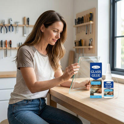 JUE FISH glass glue, high adhesion, quick-drying and fast-bonding, relying on clear and natural bonding quick-drying glue