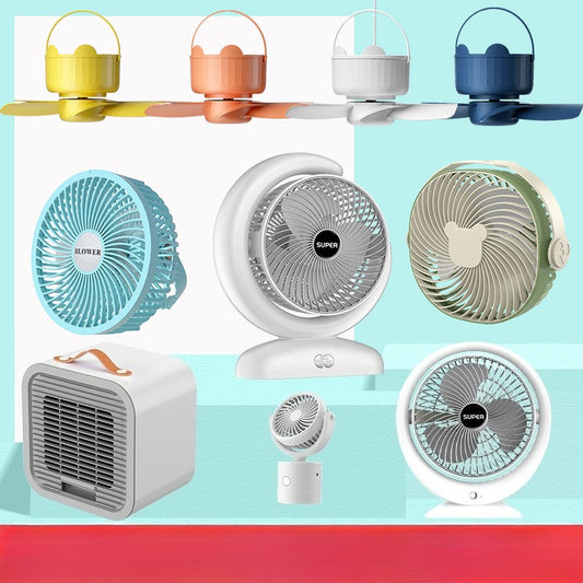 New arrival smart desktop fan usb rechargeable fan remote control timing desktop circulation fan mini handheld xiaofan